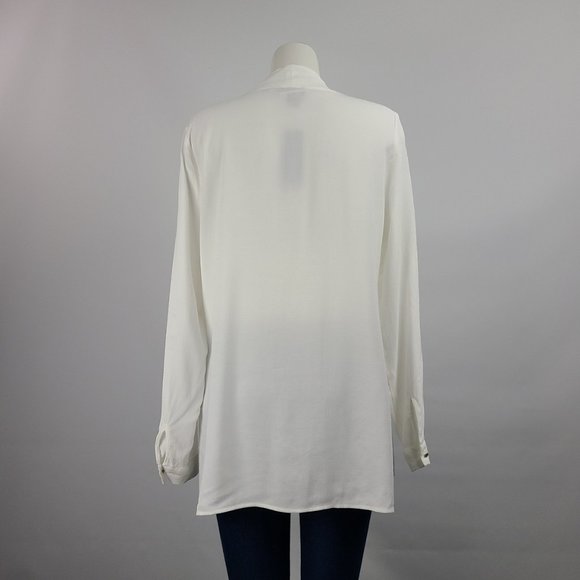 Le Chateau White Long Sleeve Top Size L NWT - Picture 6 of 11